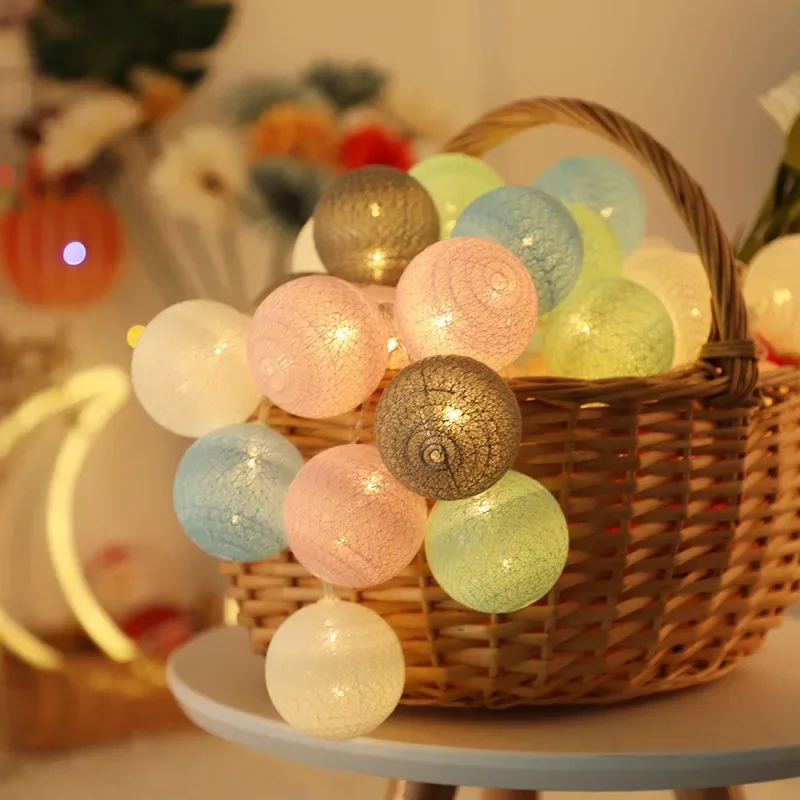 Outdoor Camping Lights String - LED สําลีไฟสตริงแบตเตอรี่หรือ USB ขับเคลื่อน Fairy Garland