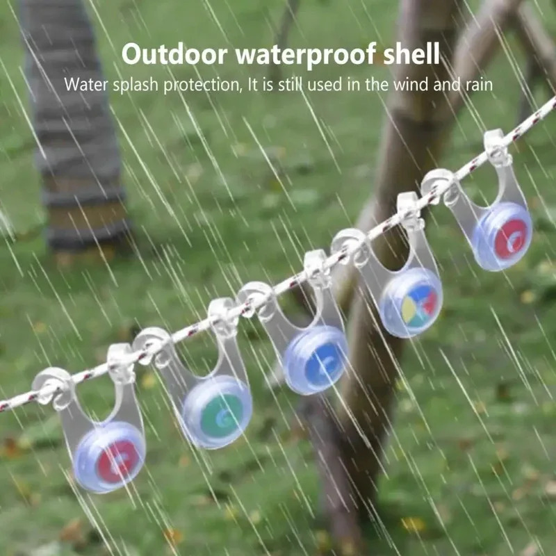 Outdoor Camping Lights String - ไฟ LED 10 เส้น, ไฟประดับตกแต่งสำหรับงานสังสรรค์ในครอบครัว, การตั้งแคมป์กลางแจ้ง,