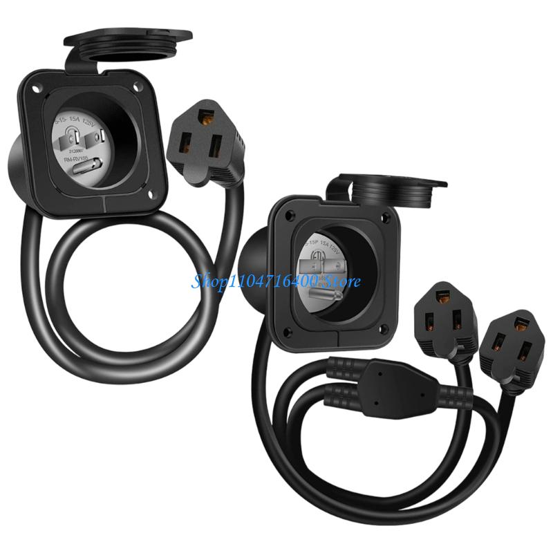 Outdoor Camping Extension Cord - y1gd สายต่อปลั๊กกันน้ำ สายเคเบิลทนฝนและแดดสำหรับการตั้งแคมป์กลางแจ้ง