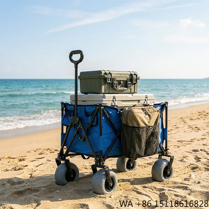 รถเข็นชายหาดโลหะพับได้ ล้อบอลล - Outdoor Camping Set บทวิจารณ์และราคา