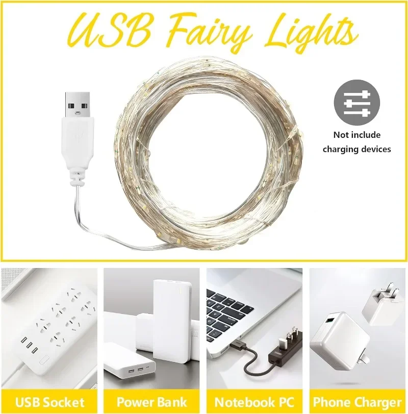 ทองแดงลวด USB ไฟ LED String Ga - Outdoor Camping Lights String บทวิจารณ์และราคา