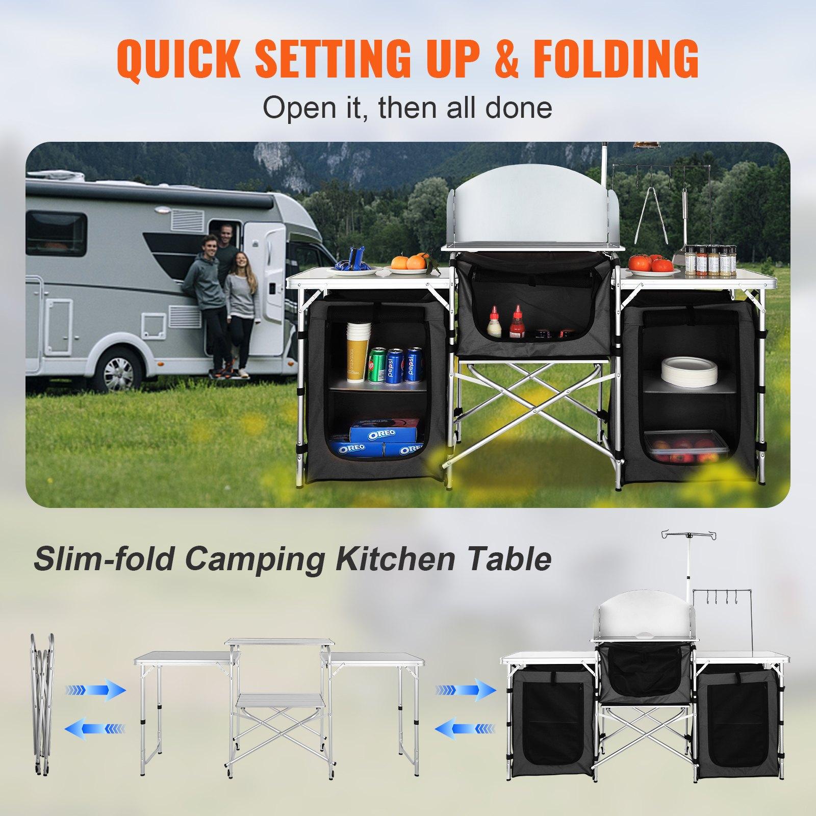 【ของขวัญวันพ่อ】VEVOR สถานีครัว - Outdoor Camping Kitchen Setup บทวิจารณ์และราคา