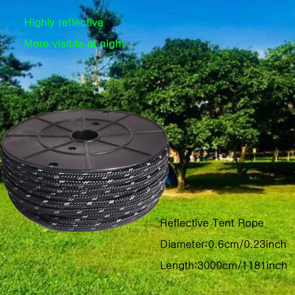 เชือกพาราคอร์ดสะท้อนแสง 30 เมต - Outdoor Camping Lights String บทวิจารณ์และราคา