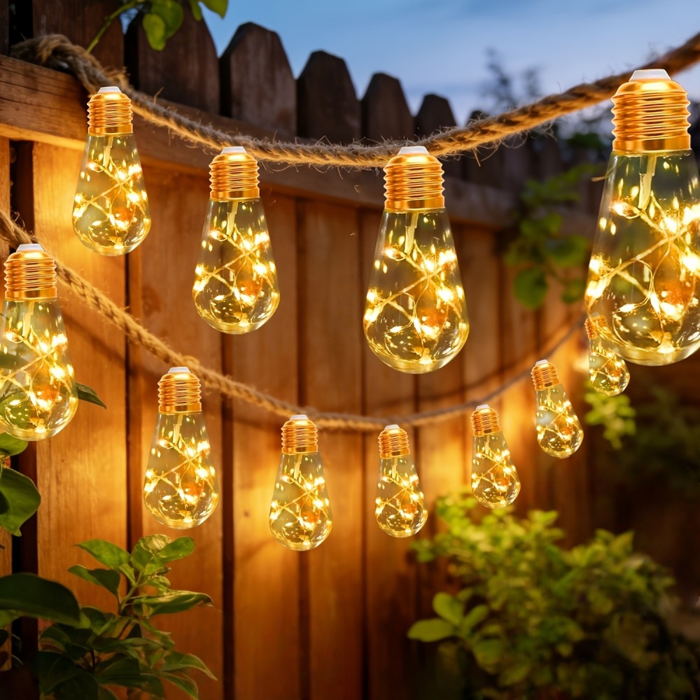 ไฟโซลาร์กลางแจ้ง 10/20LED แบบส - Outdoor Camping Lights String บทวิจารณ์และราคา