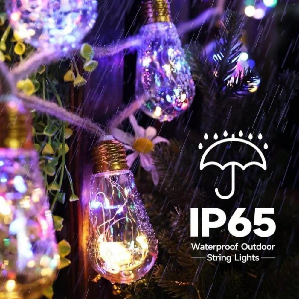 ไฟโซลาร์กลางแจ้ง 10/20LED แบบส - Outdoor Camping Lights String บทวิจารณ์และราคา