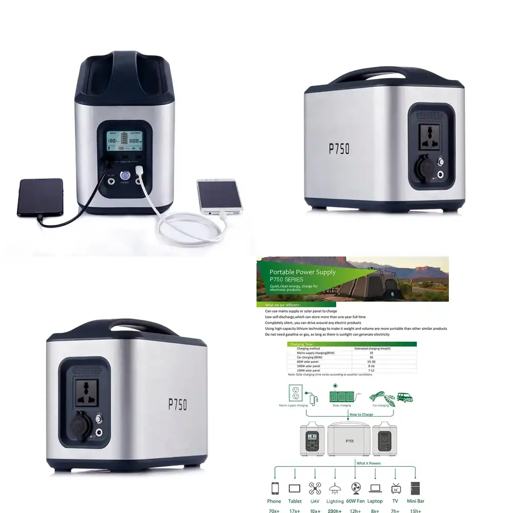 สถานีไฟฟ้าพกพาสำหรับ AC 100W 2 - Outdoor Camping Usa บทวิจารณ์และราคา