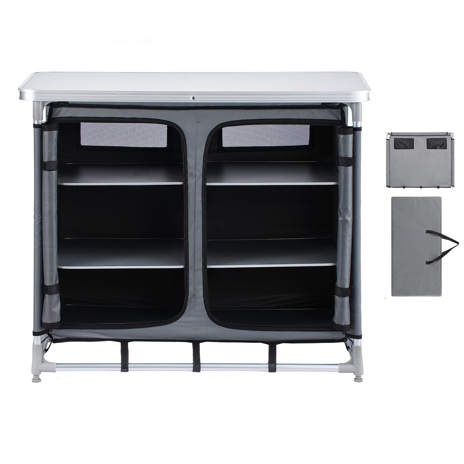 ตู้เก็บของสำหรับตั้งแคมป์, โต๊ - Outdoor Camping Kitchen Setup บทวิจารณ์และราคา