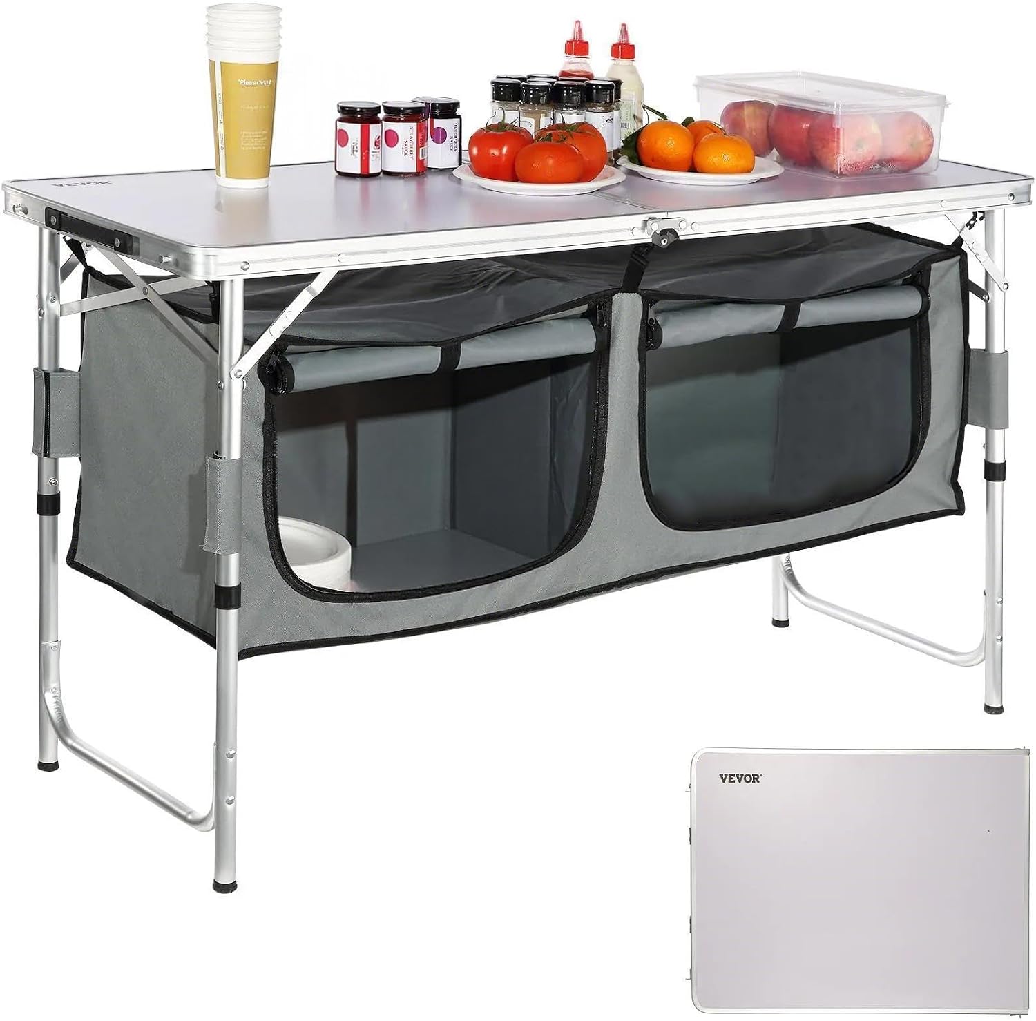 สถานีครัวสำหรับตั้งแคมป์, โต๊ะ - Outdoor Camping Kitchen Setup บทวิจารณ์และราคา