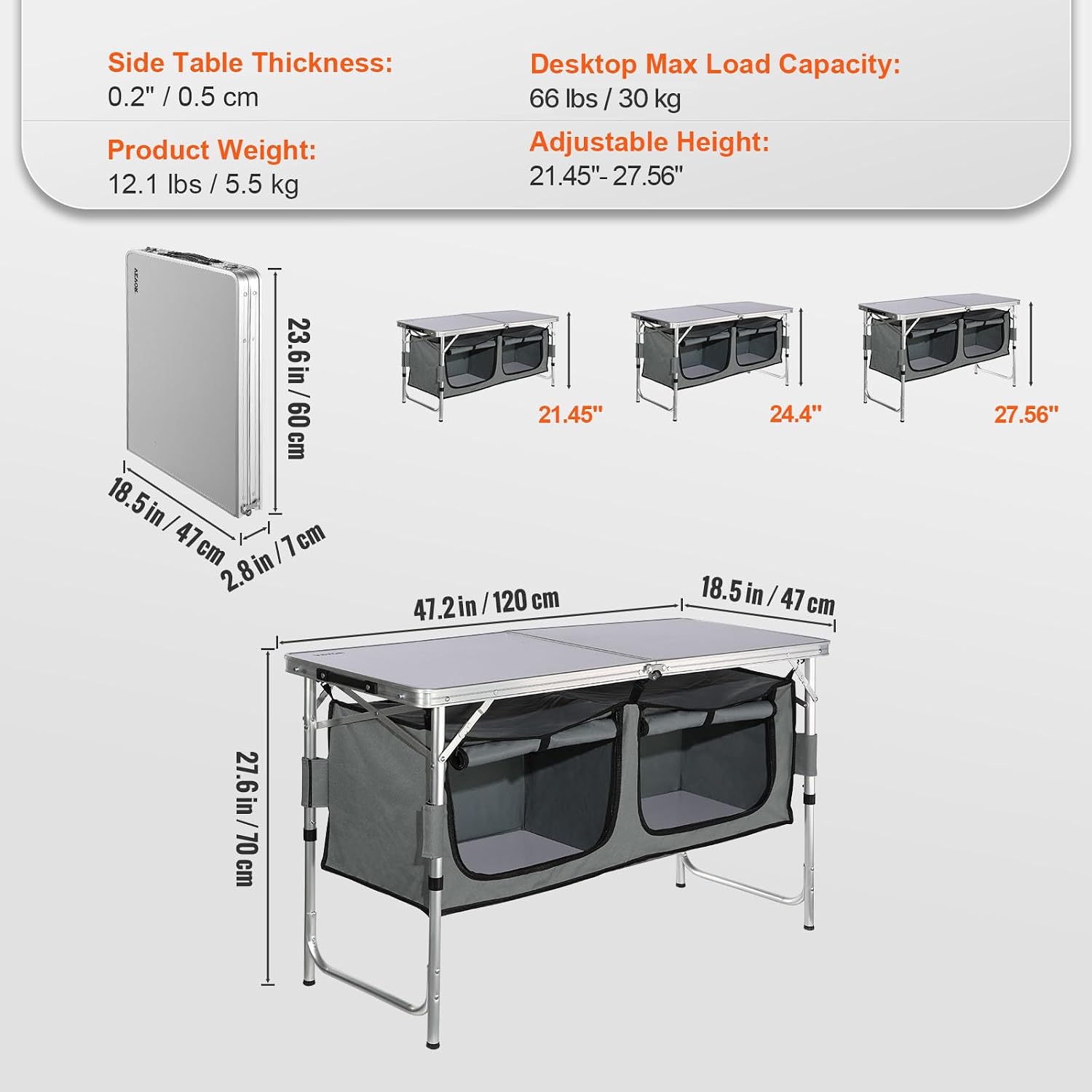 สถานีครัวสำหรับตั้งแคมป์, โต๊ะ - Outdoor Camping Kitchen Setup บทวิจารณ์และราคา
